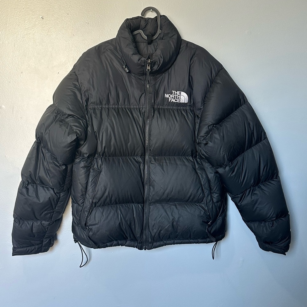 The North Face Black Puffer Jacket with High Collar